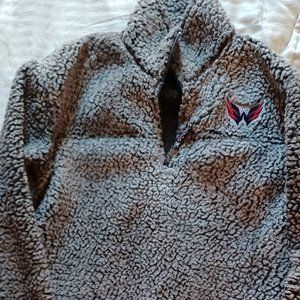 Officially licensed Washington Capitals Sherpa Quarter Zip jacket